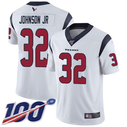 Houston Texans Limited White Men Lonnie Johnson Road Jersey NFL Football #32 100th Season Vapor Untouchable